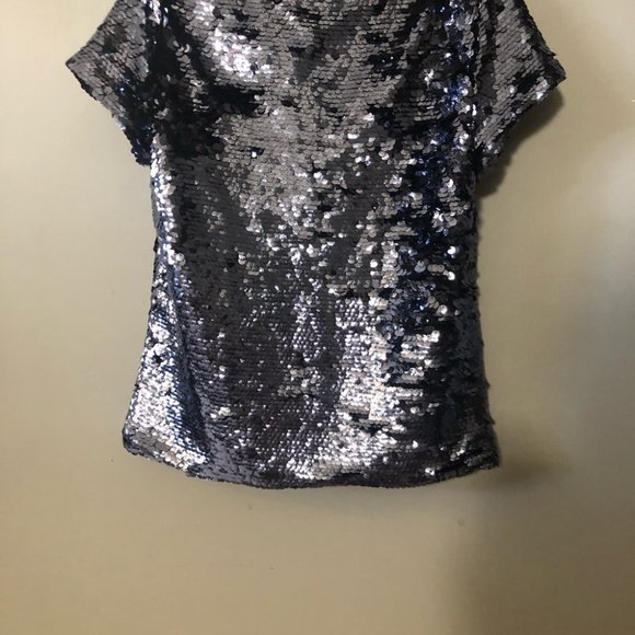 Anthropologie leifsdottir blue sequin top medium - Picture 7 of 8